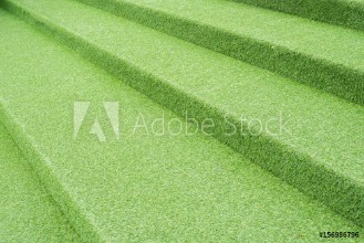Bild på Artificial grass installed over concrete staircase